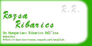 rozsa ribarics business card